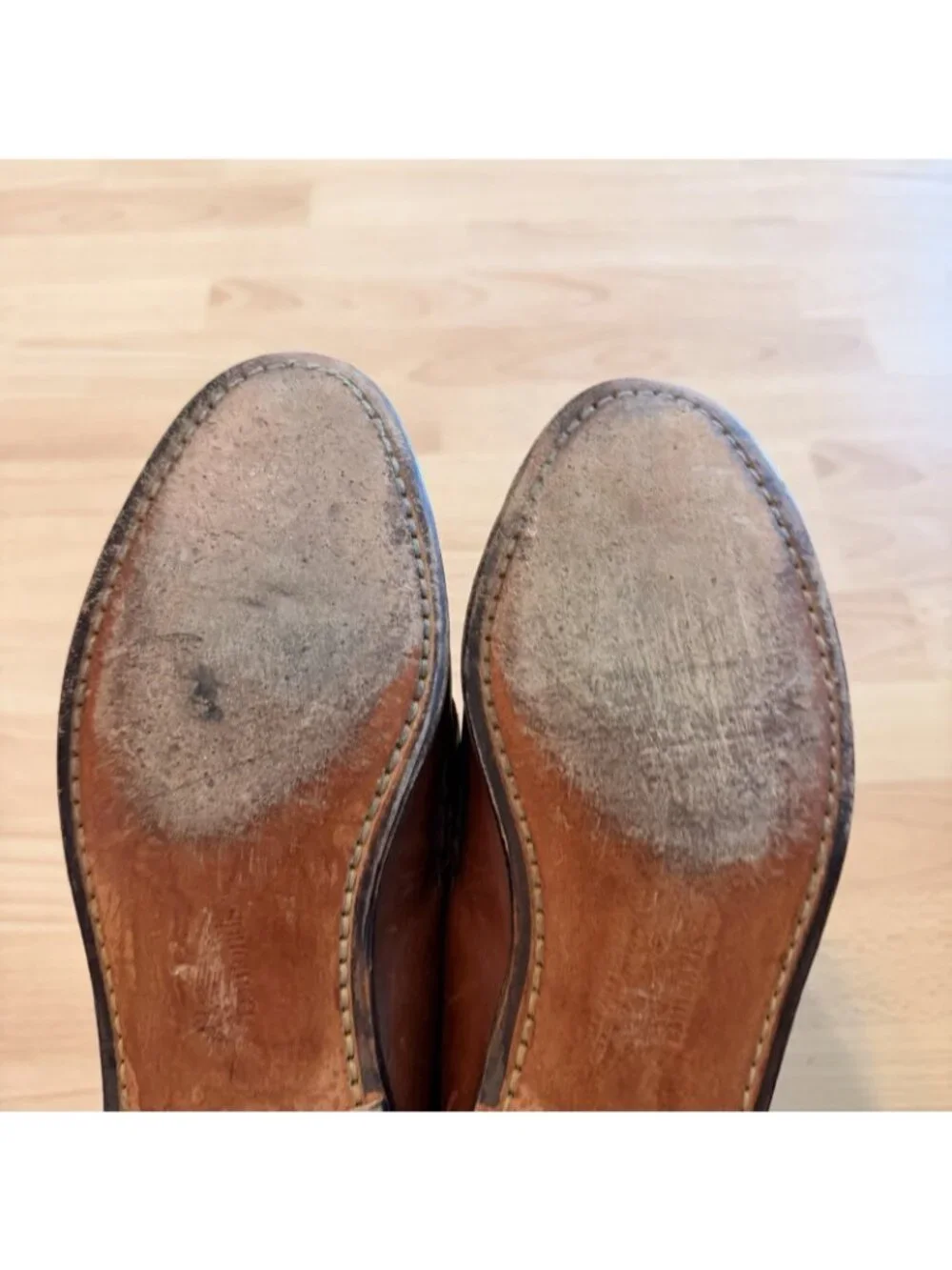 Allen Edmonds Maxfield Brown Leather Tassel Braided Loafers Size 8.5